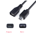 Micro USB Male Female to Free End Cable